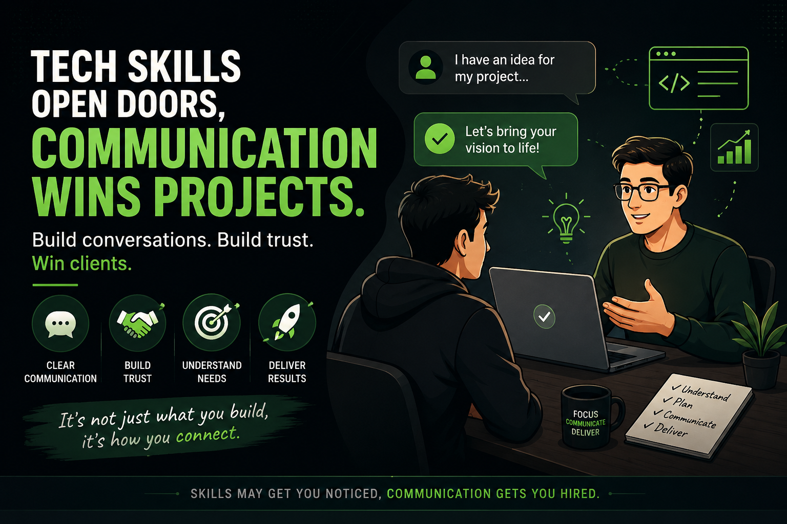 Your Portfolio Gets You Noticed. Your Communication Gets You Hired.